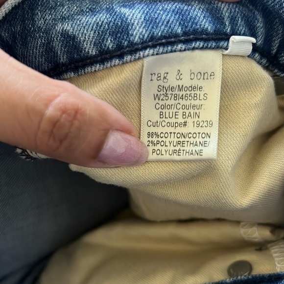 Rag & Bone Iver Slim High Rise Cropped Boot Cut Jeans - Picture 8 of 11